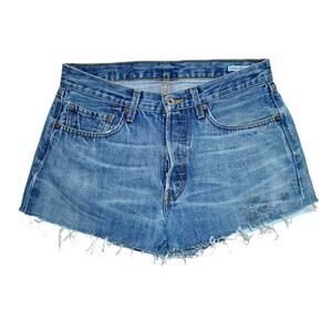 Levi’s 501 Premium Cutoff Denim Shorts – Size 32 (W32 L32 Reworked)